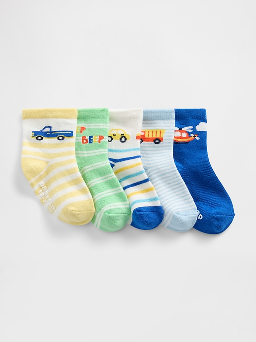 Image number 1 showing, babyGap Quarter Crew Socks (5-Pack)