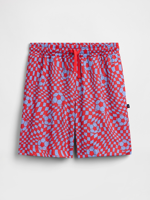 Image number 1 showing, Kids 100% Recycled Pull-On Mesh Shorts