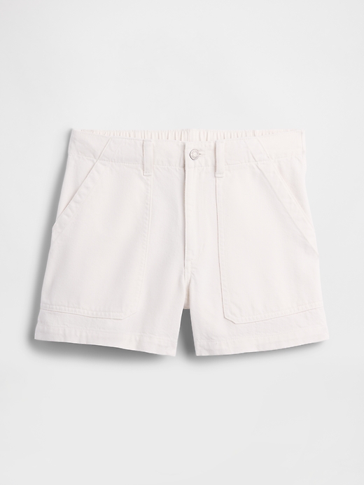 Image number 7 showing, 4" High Rise Soft Denim Utility Shorts