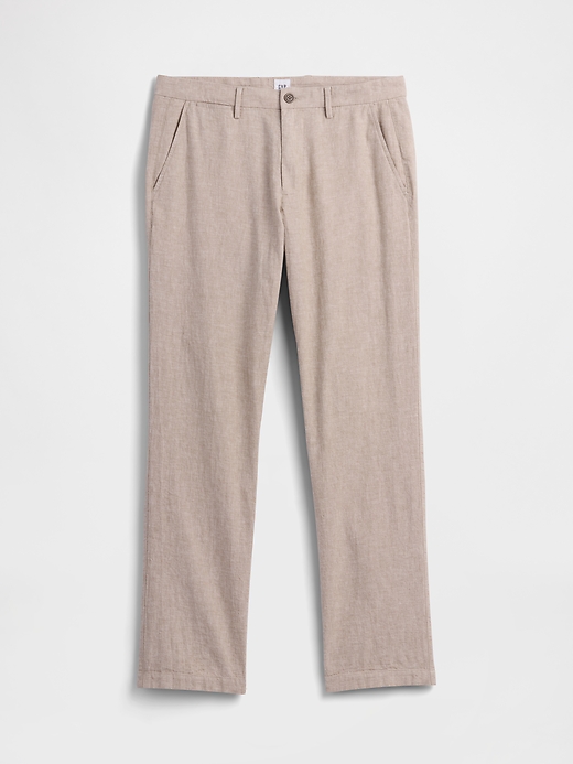 Image number 6 showing, Straight Linen-Blend Pants