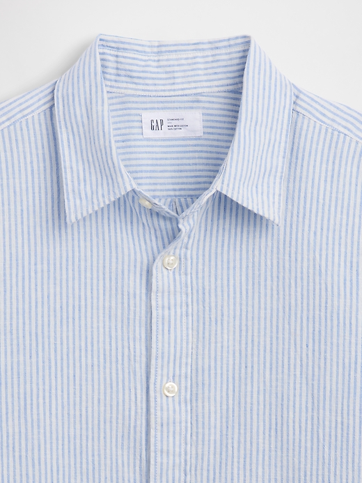 Image number 4 showing, Linen-Blend Shirt in Standard Fit