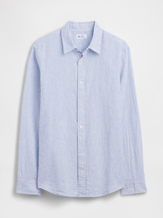 Image number 5 showing, Linen-Blend Shirt in Standard Fit