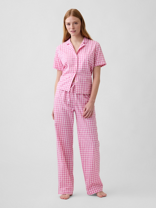 L'image numéro 1 présente Pantalon de pyjama en popeline