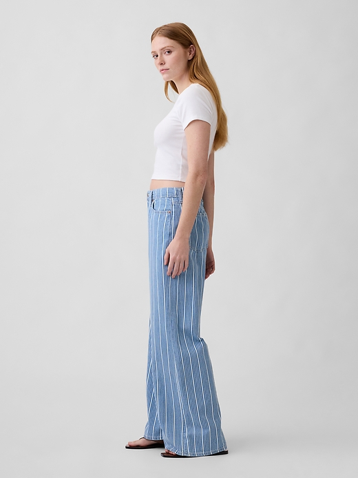 Image number 3 showing, Mid Rise Soft Wide-Leg Jeans