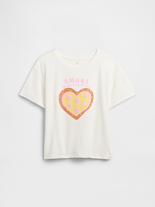 L'image numéro 1 présente T-shirt surdimensionné à imprimé pour enfant