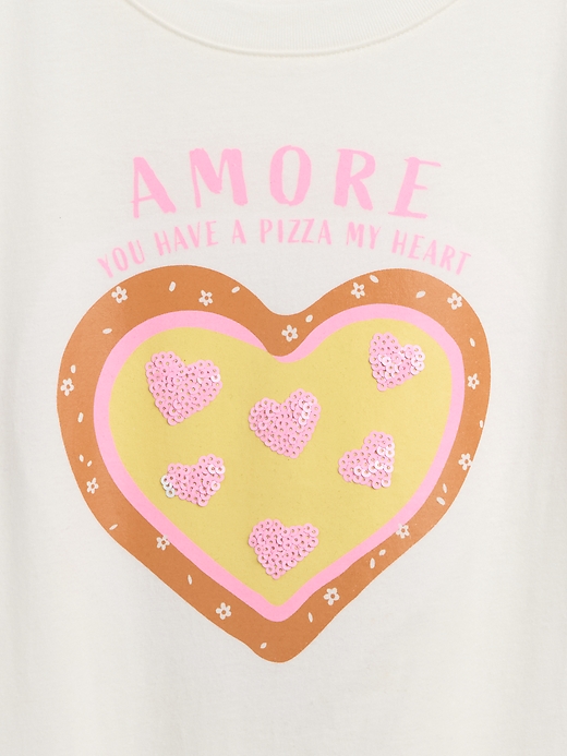 L'image numéro 3 présente T-shirt surdimensionné à imprimé pour enfant