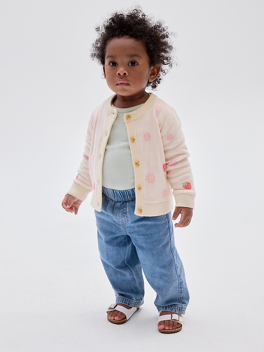 Image number 4 showing, Baby Pull-On Soft Denim Pants