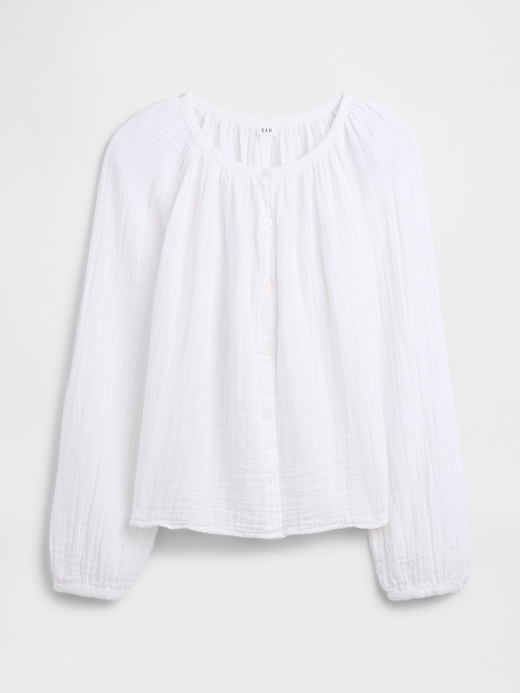 Image number 5 showing, Oversized Gauze Top