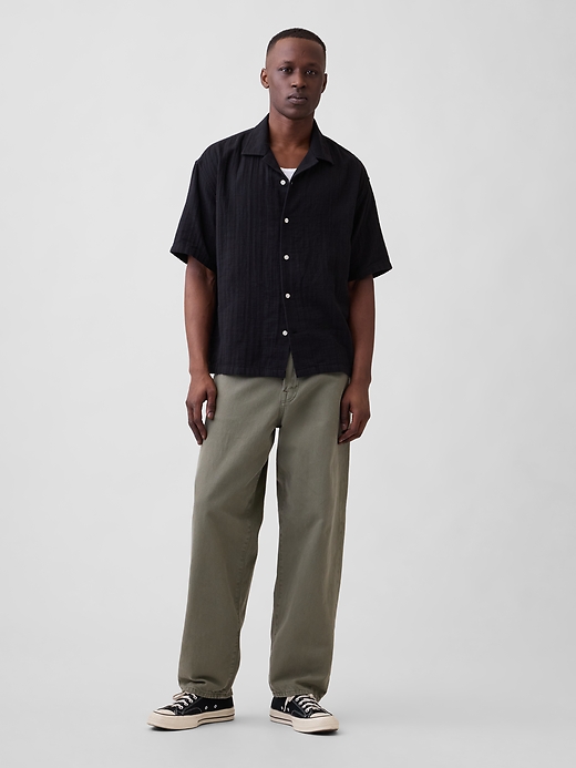 Image number 3 showing, Gauze Vacay Shirt in Boxy Fit