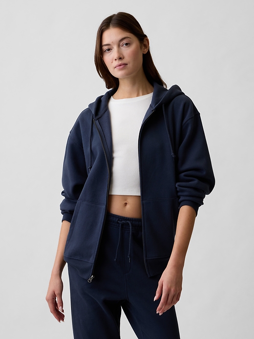 Image number 4 showing, Adult Vintage Soft Oversized Zip Hoodie