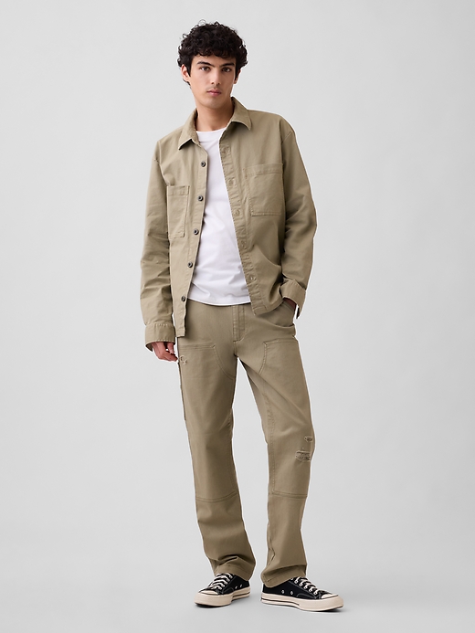 Image number 1 showing, Distressed Straight Carpenter Jeans