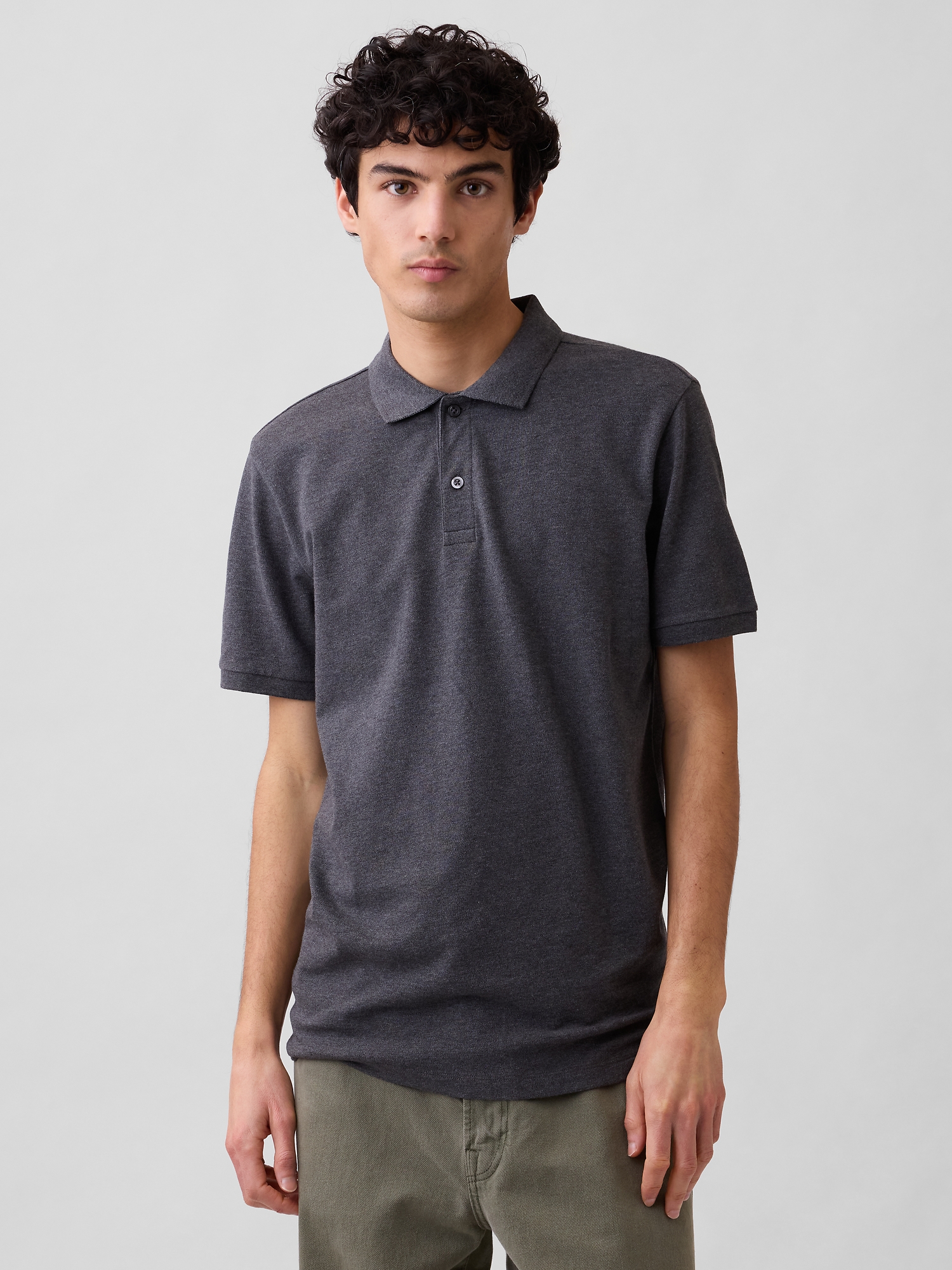 Stretch Pique Polo Shirt | Gap Factory