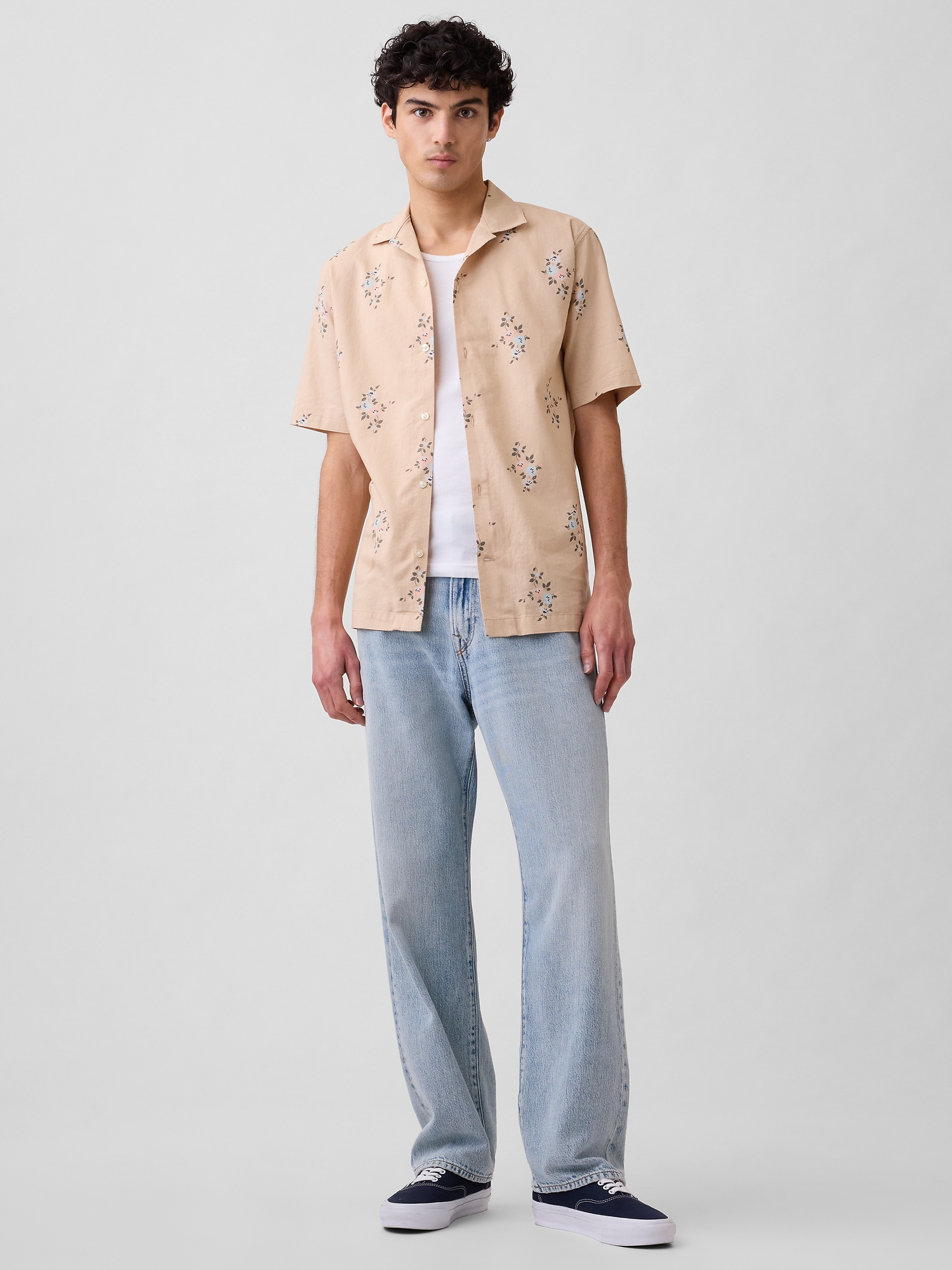 Linen-Blend Vacay Shirt in Standard Fit | Gap Factory