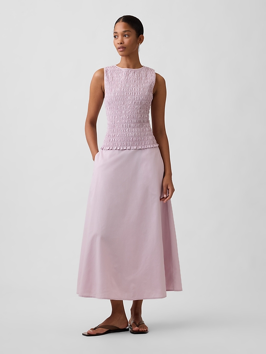 Image number 3 showing, Smocked Sleeveless Boatneck Top