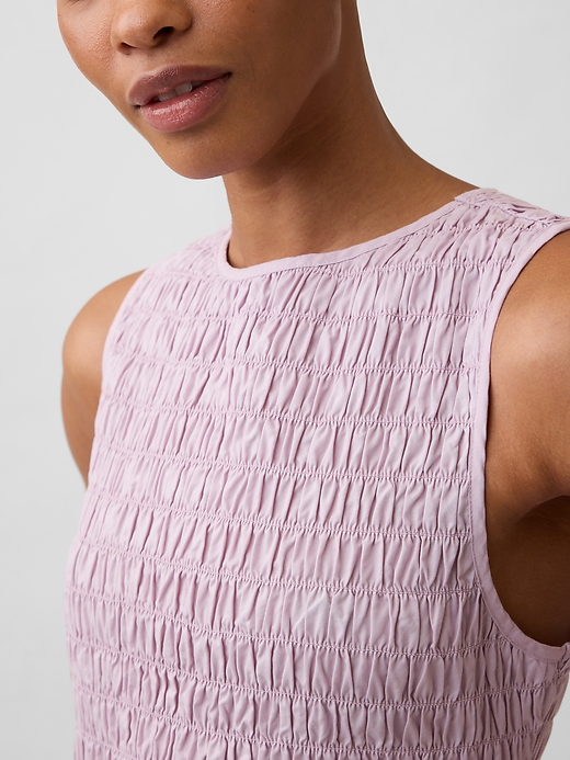 Image number 4 showing, Smocked Sleeveless Boatneck Top