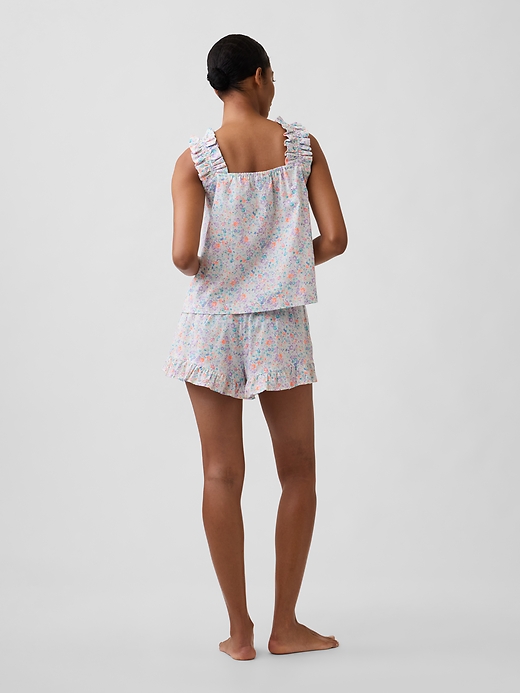 Image number 2 showing, Ruffle Poplin PJ Shorts