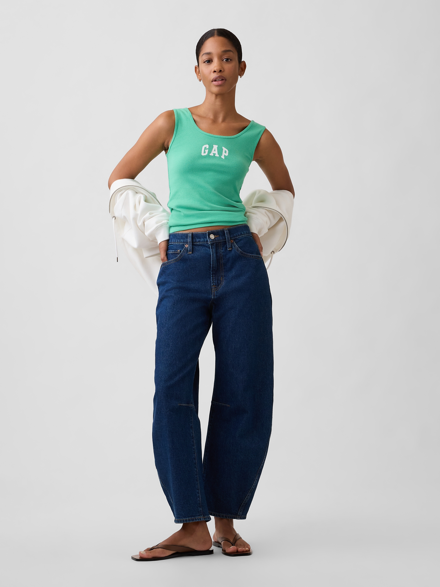 Gap Logo Ribbed Tank Top | Gap Factory