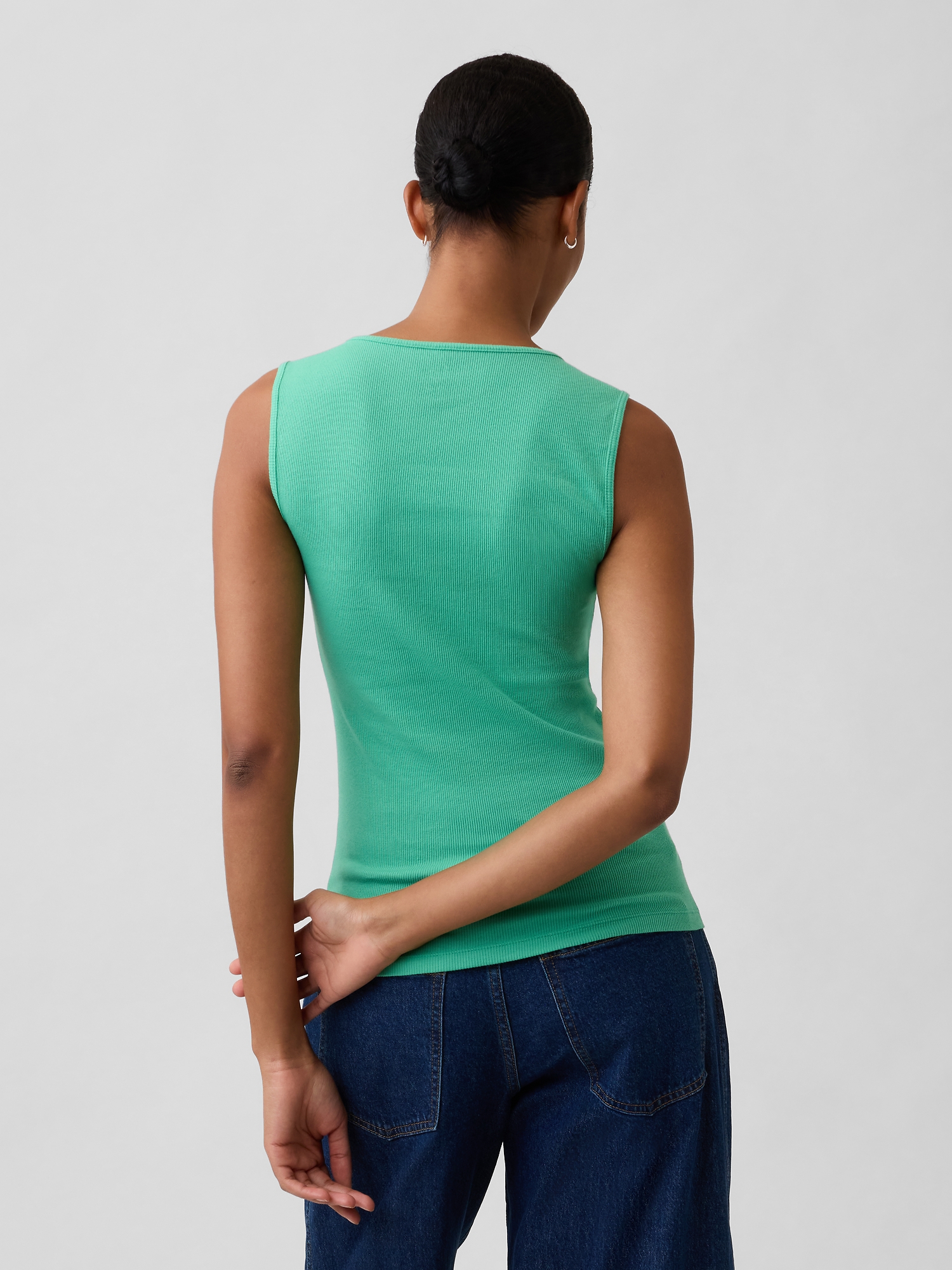 Gap Logo Ribbed Tank Top | Gap Factory