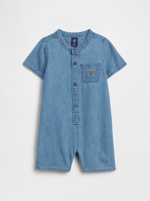 Image number 1 showing, Baby Brannan Bear Denim Romper