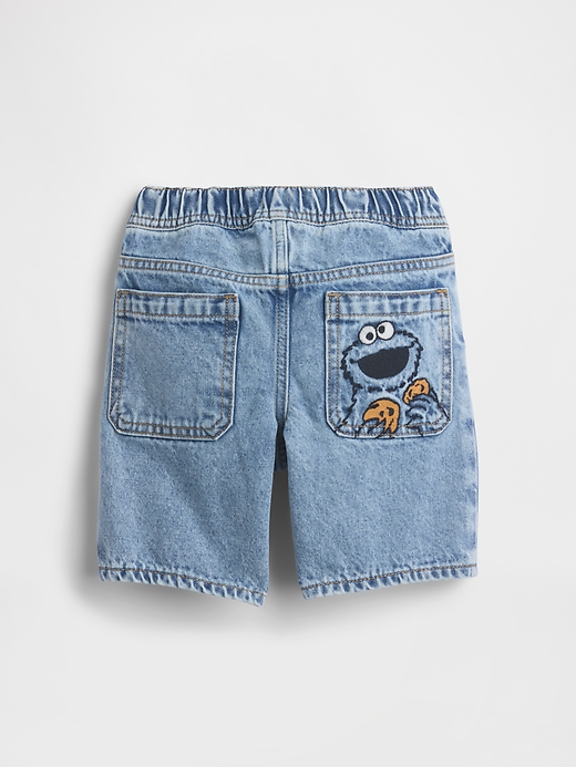 babyGap Sesame Street Pull-On Loose Denim Shorts | Gap Factory