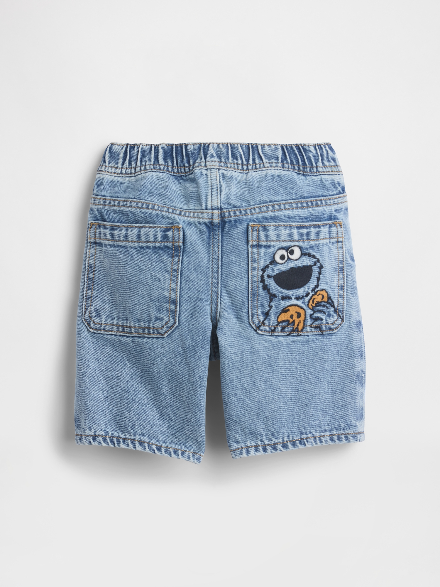 babyGap Sesame Street Pull-On Loose Denim Shorts | Gap Factory