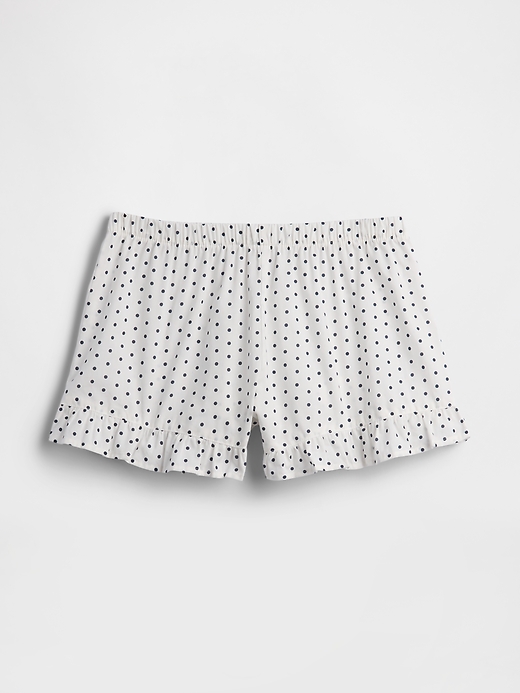 L'image numéro 4 présente Short de pyjama en popeline à volants