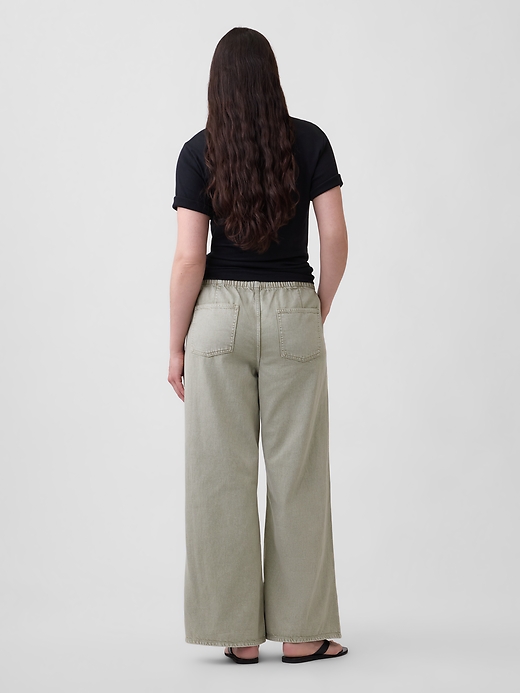 Image number 6 showing, Mid Rise Soft Pull-On Wide-Leg Jeans