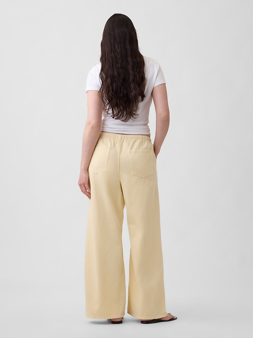 Image number 6 showing, Mid Rise Soft Pull-On Wide-Leg Jeans