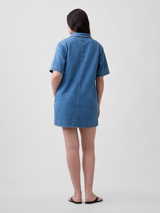 Image number 5 showing, Relaxed Mini Denim Shirtdress