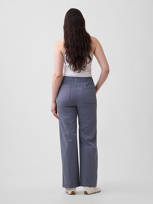 Image number 6 showing, High Rise Easy Wide-Leg Khakis