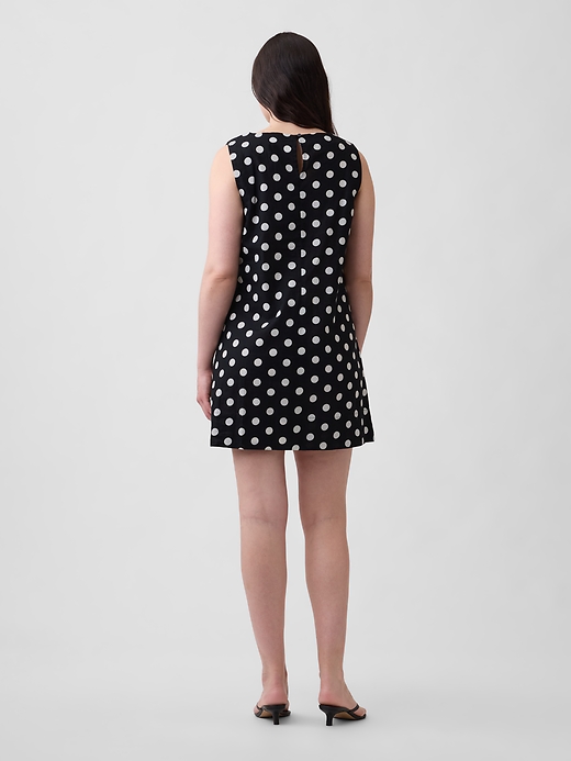 Image number 5 showing, Linen-Blend Apron Mini Dress