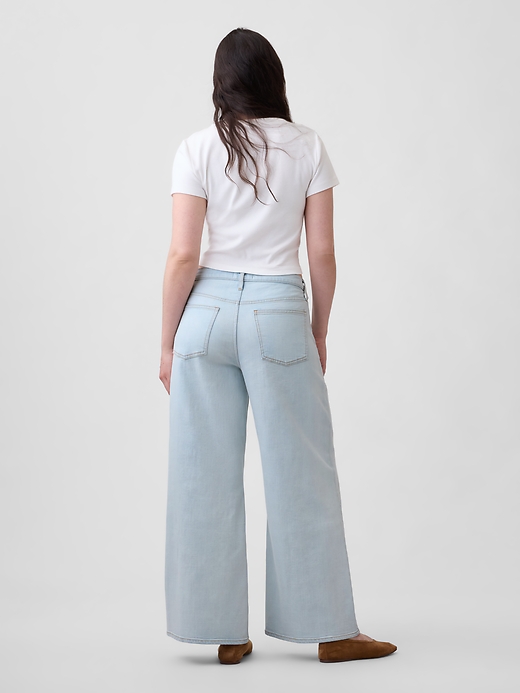 Image number 6 showing, Mid Rise Wide-Leg Jeans