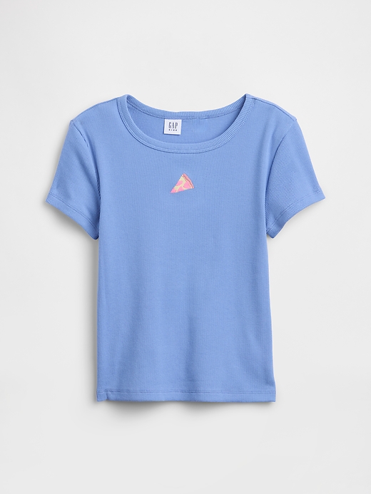 Image number 1 showing, Kids Ribbed Crewneck T-Shirt