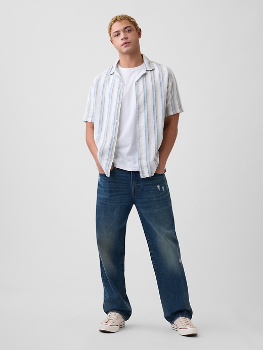 Image number 3 showing, Linen-Blend Vacay Shirt in Standard Fit