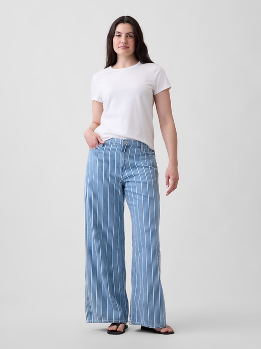 Image number 5 showing, Mid Rise Soft Wide-Leg Jeans