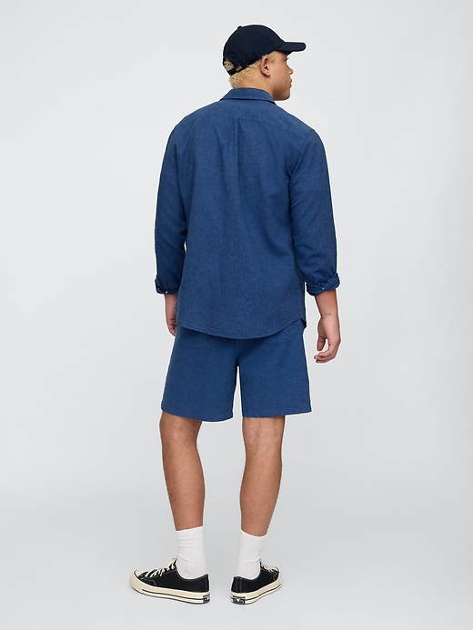 Image number 2 showing, Linen-Blend Shirt in Standard Fit