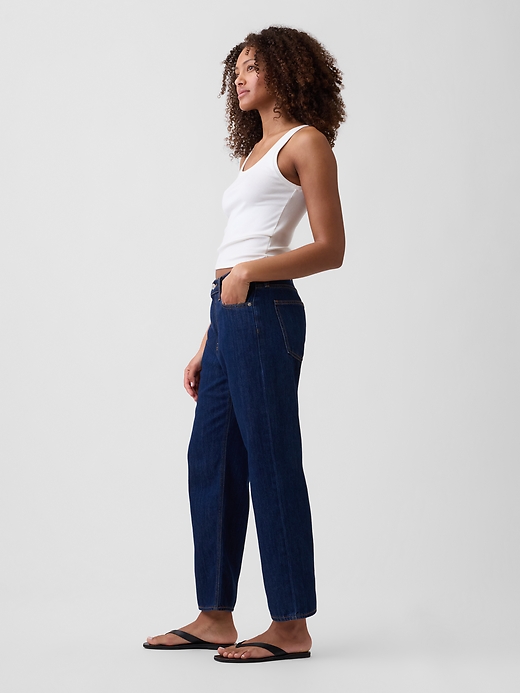 Image number 3 showing, Low Slung SuperSoft Relaxed Straight Crop Jeans