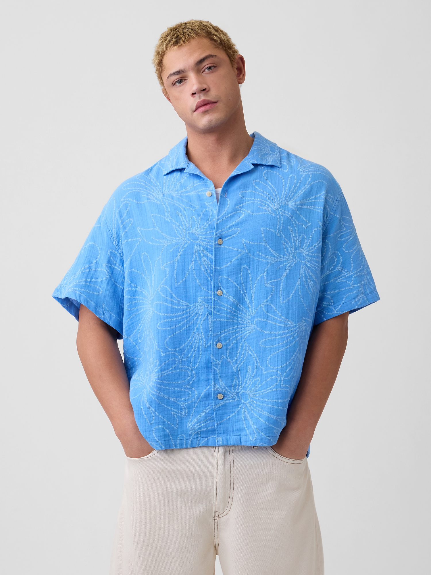 Gauze Vacay Shirt in Boxy Fit | Gap Factory