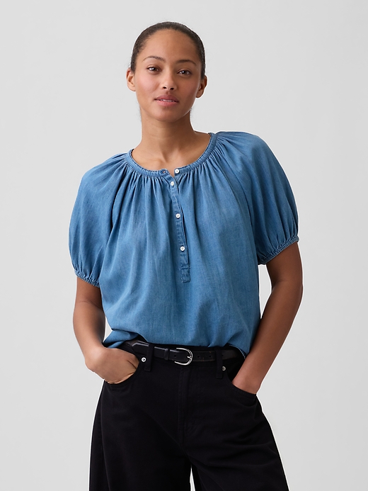 Image number 1 showing, Oversized Puff Sleeve Top