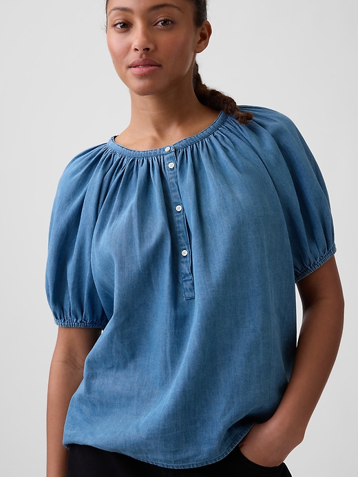 Image number 4 showing, Oversized Puff Sleeve Top