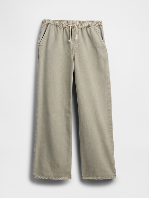 Image number 7 showing, Mid Rise Soft Pull-On Wide-Leg Jeans