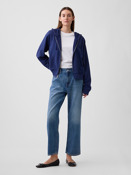 Image number 1 showing, Low Slung SuperSoft Relaxed Straight Crop Jeans