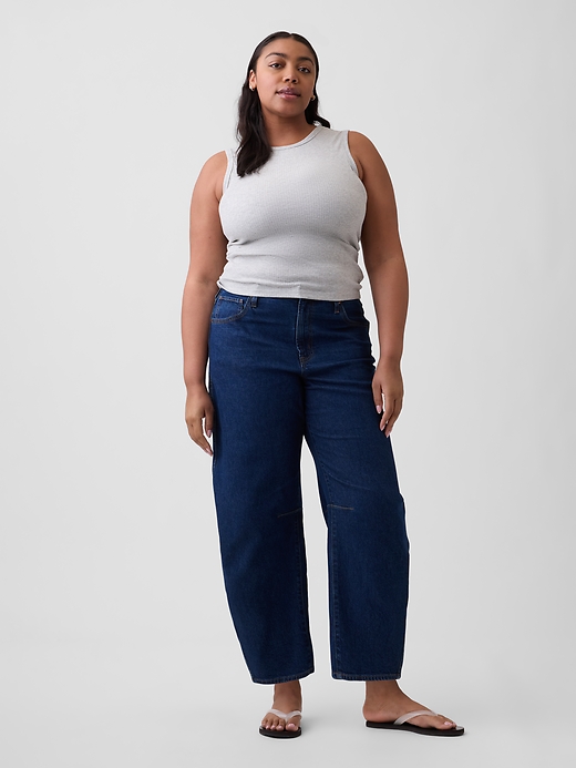 Image number 5 showing, High Rise Barrel Jeans