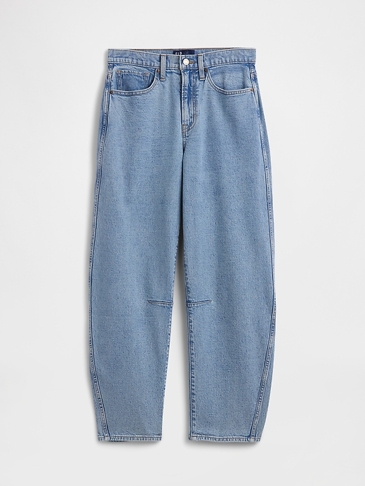 Image number 7 showing, High Rise Barrel Jeans