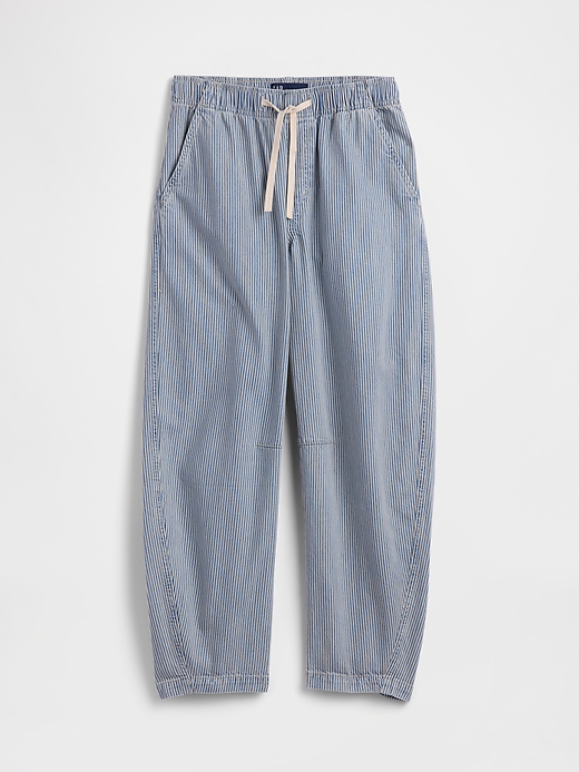 Image number 7 showing, Mid Rise SuperSoft Stripe Pull-On Barrel Jeans