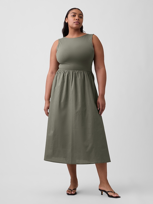 Image number 4 showing, Sleeveless Boatneck Midi Dress