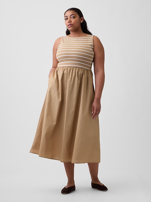 Image number 4 showing, Sleeveless Boatneck Midi Dress