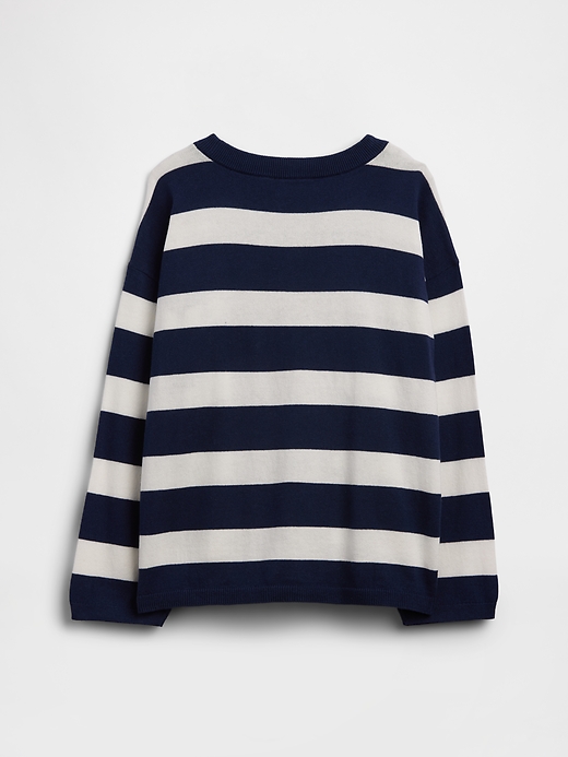 Image number 2 showing, Kids Oversized Stripe Crewneck Sweater