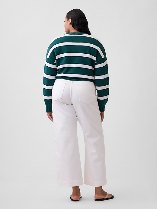 Image number 6 showing, High Rise Wide-Leg Crop Jeans