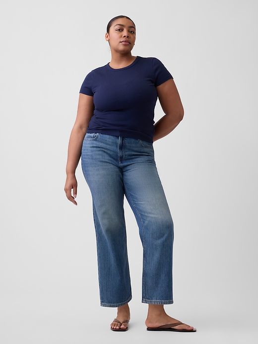 Image number 5 showing, Low Slung SuperSoft Relaxed Straight Crop Jeans